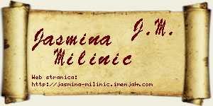 Jasmina Milinić vizit kartica